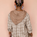  Love Kuza - Cozy Trail Plaid Hoodie Shirt