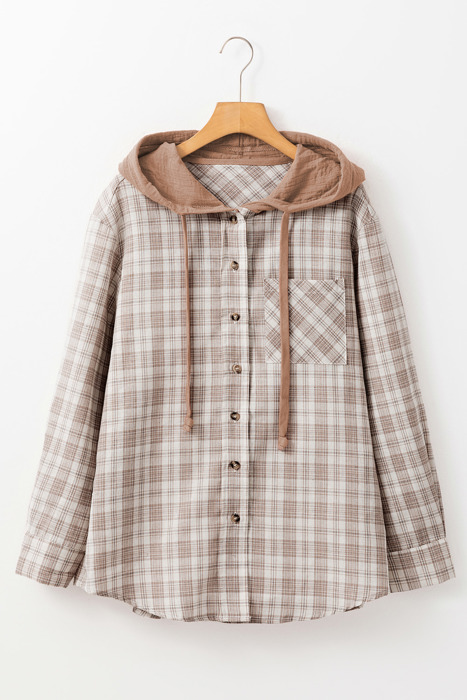 Love Kuza - Cozy Trail Plaid Hoodie Shirt
