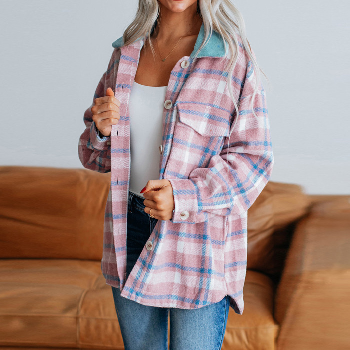 Love Kuza - Sugarplum Plaid Shacket