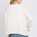  Love Kuza Belong - Snowfall Bliss Cable Knit Cardigan - Size Small