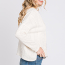  Love Kuza Belong - Snowfall Bliss Cable Knit Cardigan - Size Small