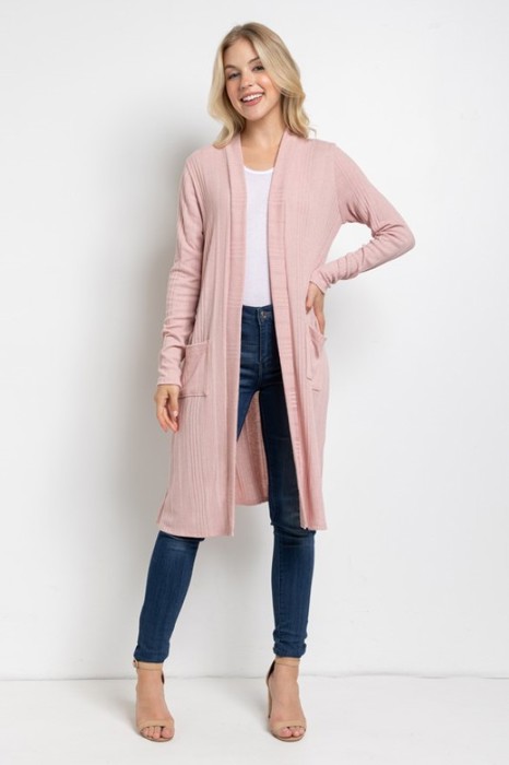 Love Kuza Belong - Blush Haven Longline Cardigan