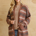 Hazelnut Small Love Kuza Knitted Trails Cardigan