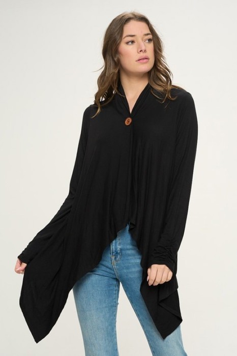 Love Kuza Belong - Midnight Flow Drape Cardigan
