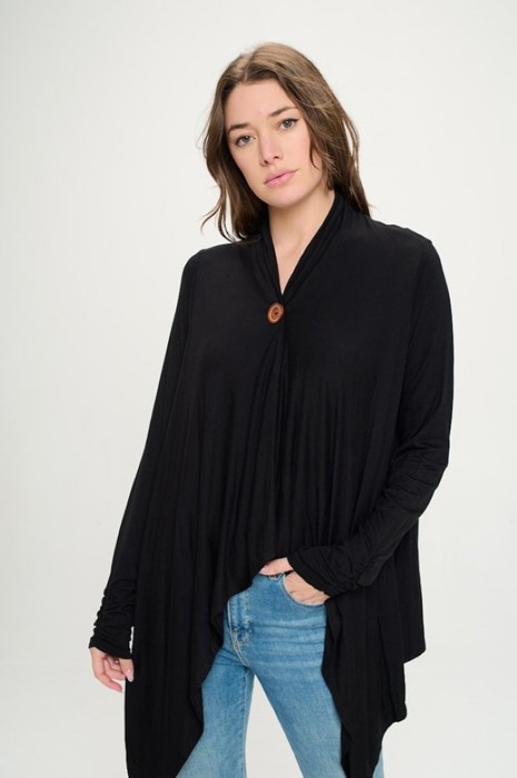 Love Kuza Belong - Midnight Flow Drape Cardigan