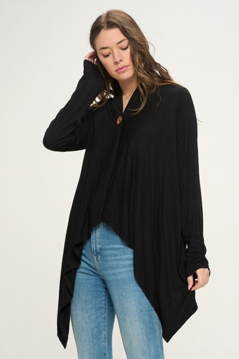 Love Kuza Belong - Midnight Flow Drape Cardigan