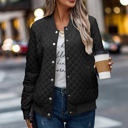 Black Small Love Kuza Quilted Bomber Jacket