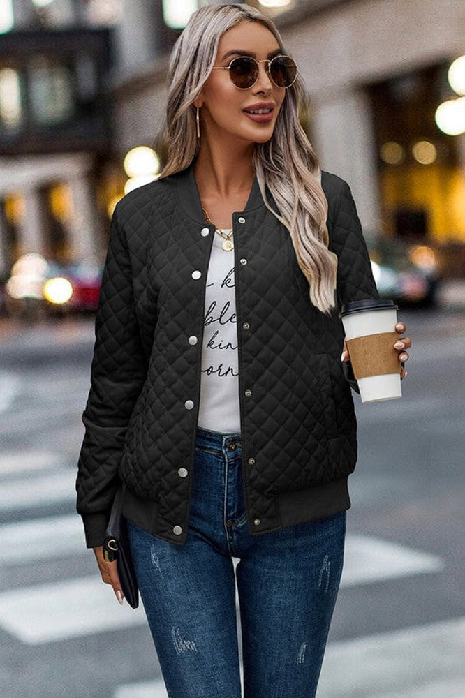 Love Kuza Quilted Bomber Jacket