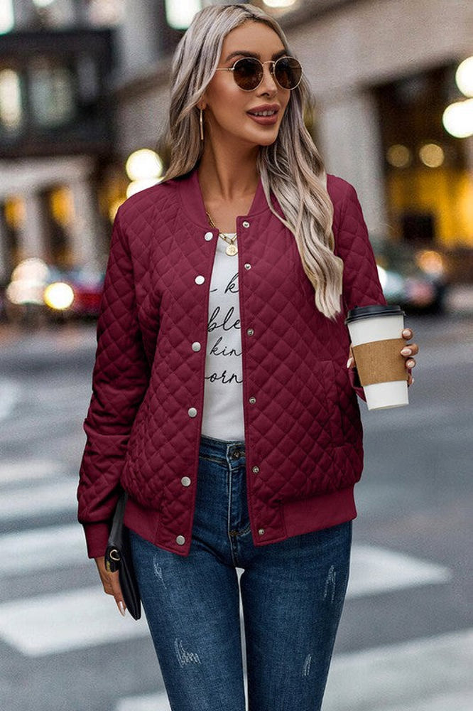 Love Kuza Quilted Bomber Jacket