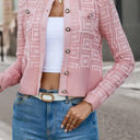 Pink Size 2 Love Kuza GeoGlam Cropped Cardigan