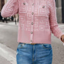 Pink Size 2 Love Kuza GeoGlam Cropped Cardigan