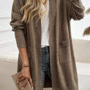 Khaki Large Love Kuza Chic Cascade Cardigan