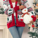 Wine Small Love Kuza Gingerbread Cheer Cardigan