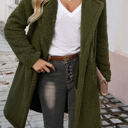 Olive Large Love Kuza Cozy Fleece Hoodie Coat