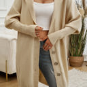 Beige Small Love Kuza Cozy Vibes Hoodie Cardigan