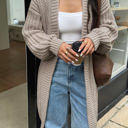 Pink Medium Love Kuza Weekend Comfort Chunky Rib Cardigan