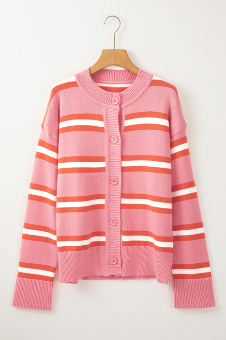 Love Kuza - Candy Pop Striped Cardigan