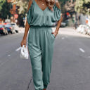 GREY GREEN XL Love Kuza Chic Cascade Jumpsuit