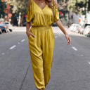 Yellow Small Love Kuza Chic Cascade Jumpsuit