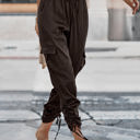 COFFEE Size 2 Love Kuza Satin Adventure Cargo Pants