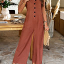 Brown Medium Love Kuza Breezy Ease Jumpsuit