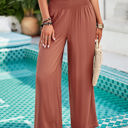 Brown Large Love Kuza Breeze Line Pants