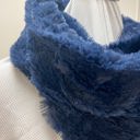  Love Kuza Navy Blue Plush Faux Fur Infinity Scarf