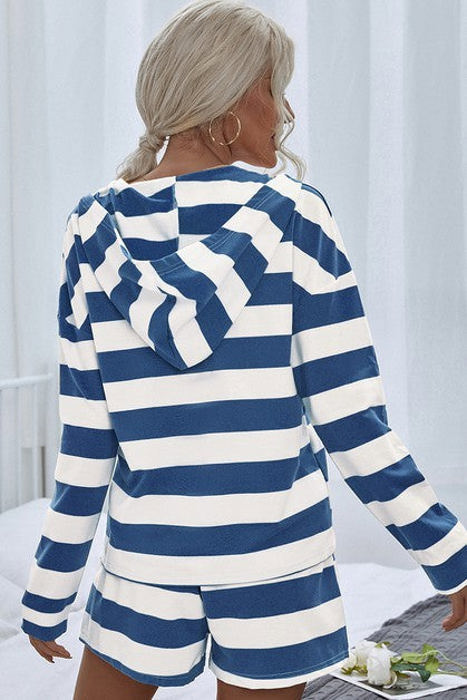 Love Kuza Striped Serenity Hoodie Set