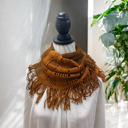  Love Kuza Camel Fringe Duo Infinity Scarf