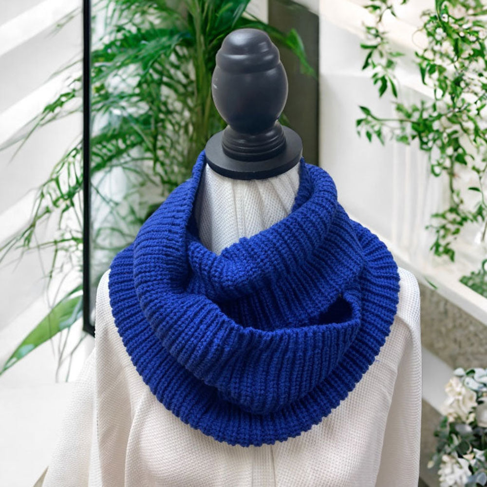 Love Kuza Blue Cozy Infinity Scarf