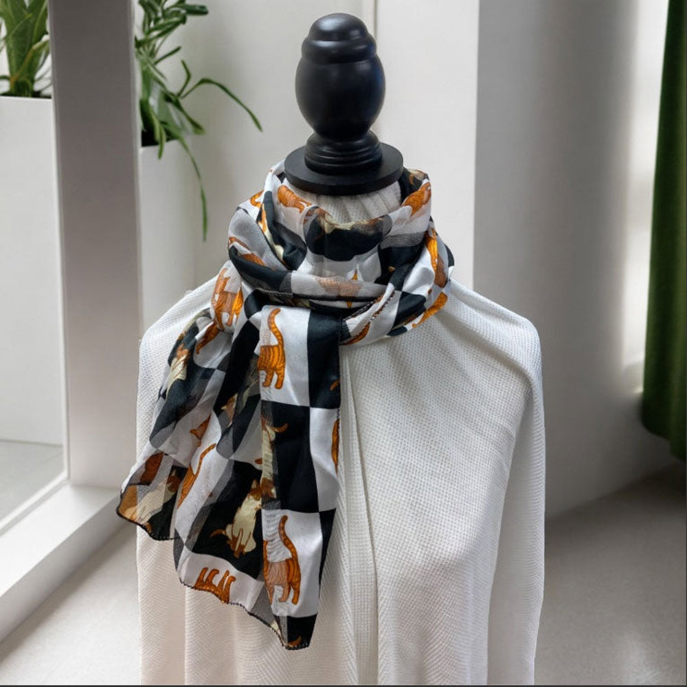 Love Kuza Cat Lover's Sheer Scarf