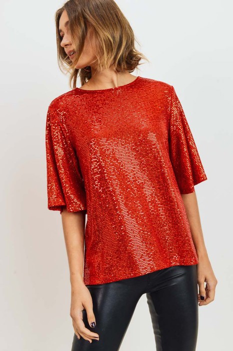 Love Kuza Belong - Spark of Joy Sequin Top