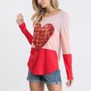  SALE!  Last Piece - Size M - Love Kuza Heartbeam Colorblock Top