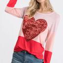  SALE!  Last Piece - Size M - Love Kuza Heartbeam Colorblock Top