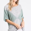  SALE!  Last Piece - Size L - The Crossed Leopard Blocks Tee