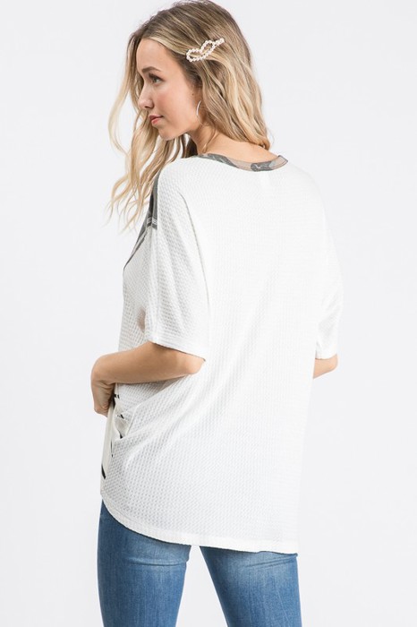 SALE!  Last Piece - Size M - The Crossed Camo Blocks Tee