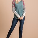  SALE!  Last Piece - Size S - Paisley Colorblock Top