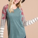  SALE!  Last Piece - Size S - Paisley Colorblock Top