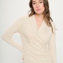  Love Kuza Belong - Oatmeal Grace Wrap Top