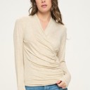  Love Kuza Belong - Oatmeal Grace Wrap Top