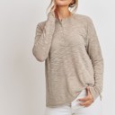  Love Kuza Belong - Sandstone Ease Henley Top