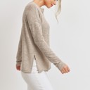  Love Kuza Belong - Sandstone Ease Henley Top