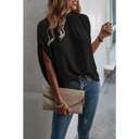 Black Small Love Kuza Luxe Drapes Blouse