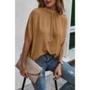 Brown Small Love Kuza Luxe Drapes Blouse