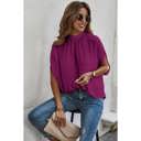 Fuchsia Small Love Kuza Luxe Drapes Blouse