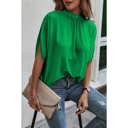 Green Small Love Kuza Luxe Drapes Blouse