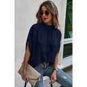 Navy Small Love Kuza Luxe Drapes Blouse