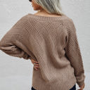 Khaki Small Love Kuza Zigzag Knit Sweater