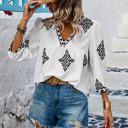 White w/black Medium Love Kuza Casablanca Whisper Top