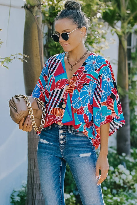 Love Kuza Blossom Breeze Kimono Blouse